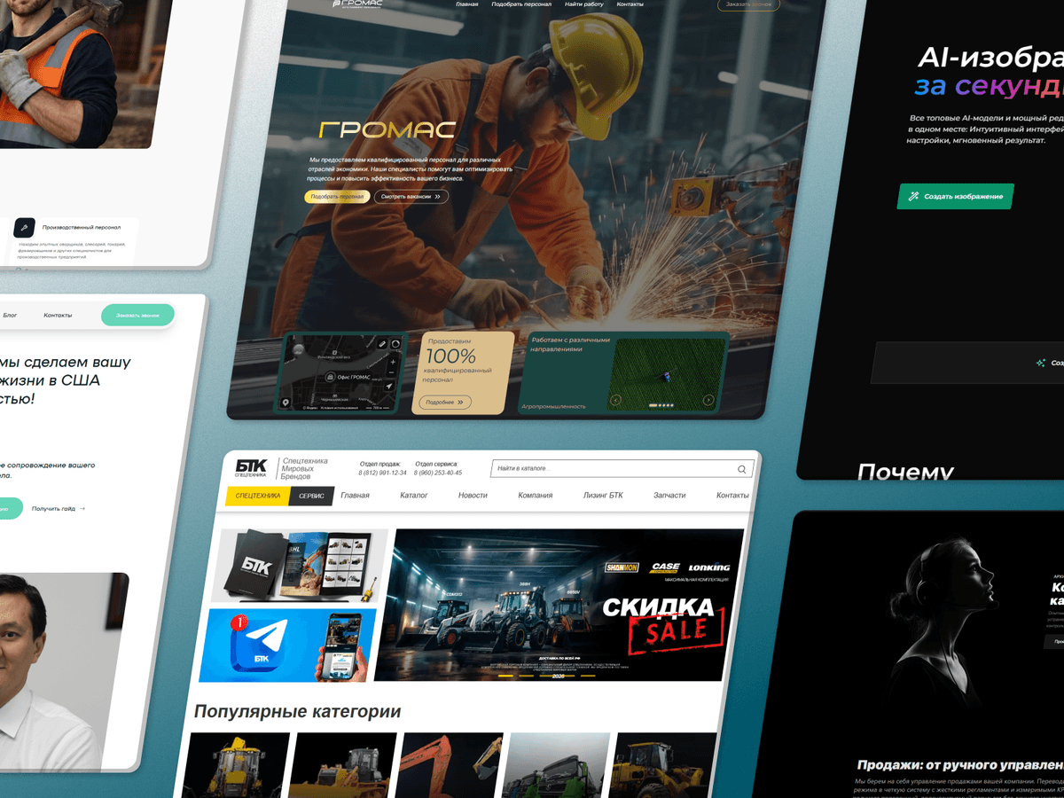 Сайты, которые объясняют ценность и приводят заявки